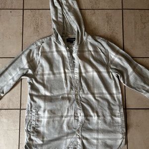 Grey flannel hoodie